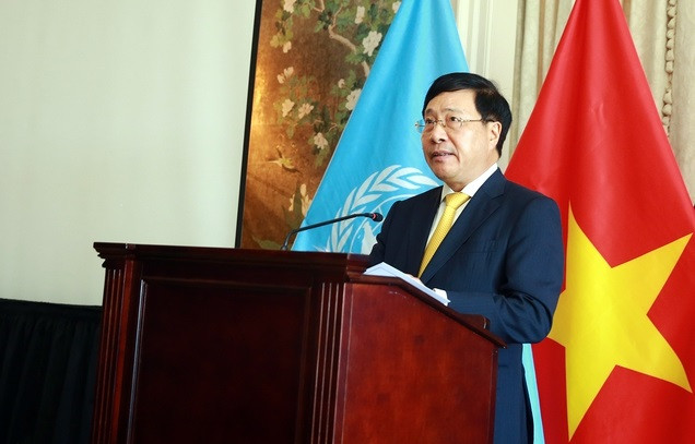 第77届联合国大会:范平明主持越南国庆77周年和越南加入联合国40周年庆典 ảnh 2 第77届联合国大会:范平明主持越南国庆77周年和越南加入联合国40周年庆典 ảnh 2