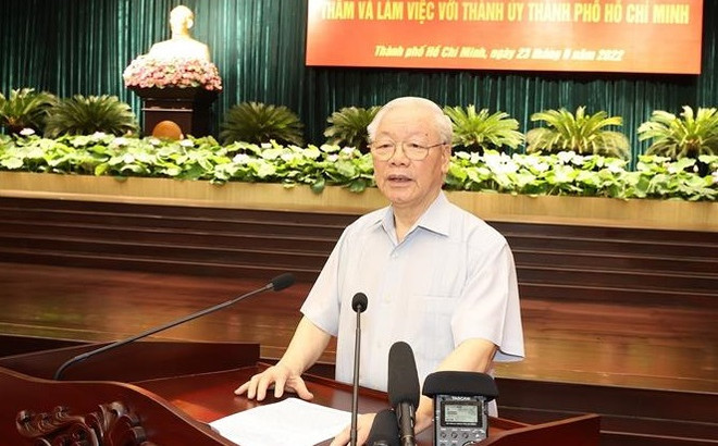 越共中央总书记阮富仲:胡志明市应进一步发挥火车头作用 ảnh 2 越共中央总书记阮富仲:胡志明市应进一步发挥火车头作用 ảnh 2