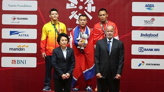越南举重选手石金俊夺得银牌 ảnh 1 越南举重选手石金俊夺得银牌 ảnh 1