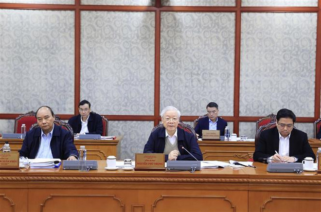 阮富仲总书记主持召开越共中央政治局会议 ảnh 2 阮富仲总书记主持召开越共中央政治局会议 ảnh 2