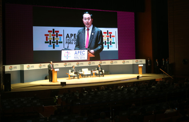 越南国家主席陈大光出席2016年亚太经合组织领导人会议周 ảnh 4