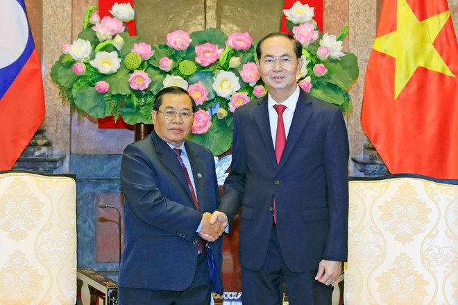 越南国家主席陈大光会见老挝国会副主席森暖 ảnh 2 越南国家主席陈大光会见老挝国会副主席森暖 ảnh 2