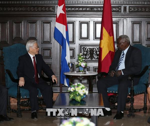 阮富仲总书记会见古巴议会主席 ảnh 1 阮富仲总书记会见古巴议会主席 ảnh 1