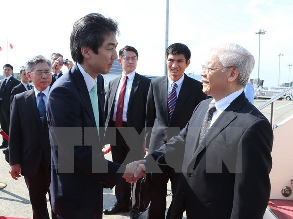 越共中央总书记阮富仲对日本进行正式访问 ảnh 1 越共中央总书记阮富仲对日本进行正式访问 ảnh 1