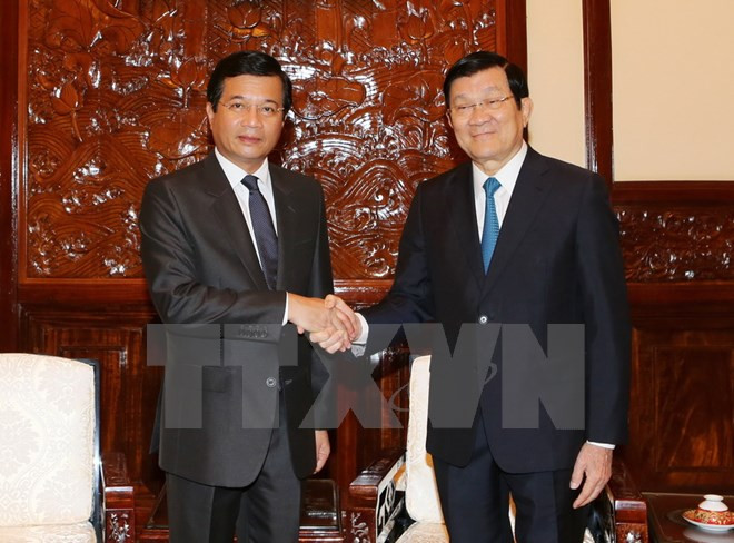 越南国家主席张晋创会见老挝驻越大使 ảnh 1 越南国家主席张晋创会见老挝驻越大使 ảnh 1