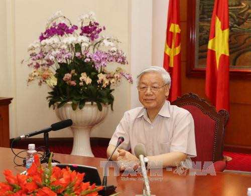 越共中央总书记阮富仲启程对日本进行正式访问 ảnh 1