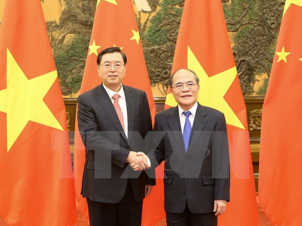 越南国会主席阮生雄与中国全国人大常委会委员长张德江举行会谈 ảnh 1 越南国会主席阮生雄与中国全国人大常委会委员长张德江举行会谈 ảnh 1