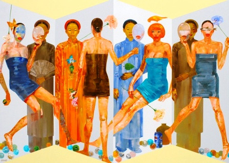 越马泰三国画展亮相河内 ảnh 1 越马泰三国画展亮相河内 ảnh 1