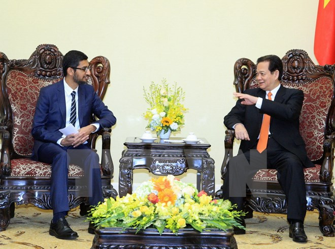 阮晋勇总理会见谷歌首席执行官桑达尔·皮查伊 ảnh 1