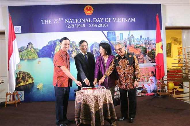 越南驻印度尼西亚大使馆举行国庆庆祝活动 ảnh 1