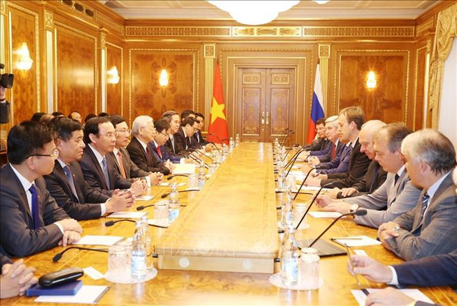 越共中央总书记阮富仲会见俄罗斯国家杜马主席 ảnh 2 越共中央总书记阮富仲会见俄罗斯国家杜马主席 ảnh 2
