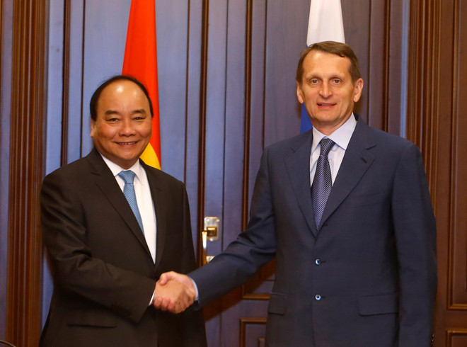 越南政府总理阮春福会见俄罗斯国家杜马主席纳雷什金 ảnh 1 越南政府总理阮春福会见俄罗斯国家杜马主席纳雷什金 ảnh 1