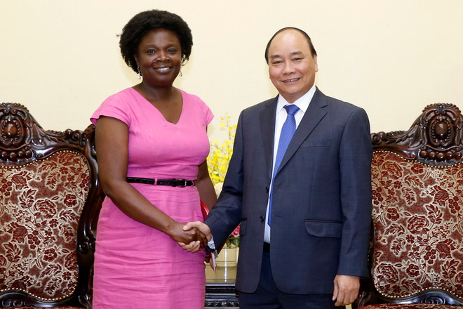 越南政府总理阮春福会见世行负责东亚与太平洋地区事务副行长 ảnh 1 越南政府总理阮春福会见世行负责东亚与太平洋地区事务副行长 ảnh 1