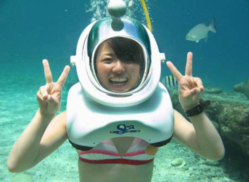 广南省占婆岛开设海底漫步旅游让游客探索海底世界 ảnh 2