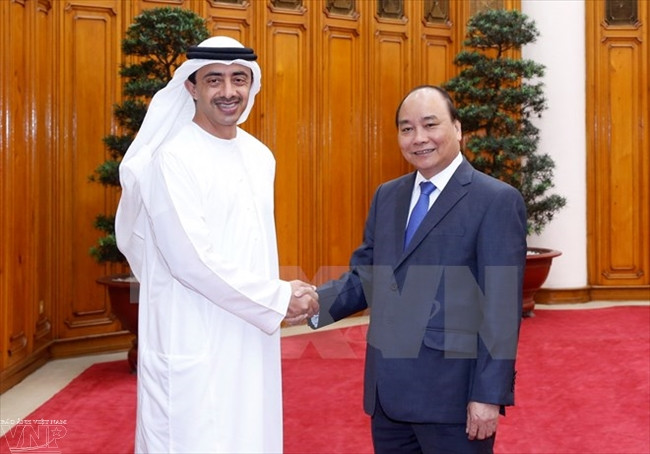 越南政府总理阮春福会见阿联酋外交与国际合作部部长 ảnh 1