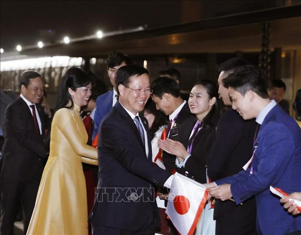 越南国家主席武文赏抵达东京 开始应邀对日本进行正式访问 ảnh 1 越南国家主席武文赏抵达东京 开始应邀对日本进行正式访问 ảnh 1