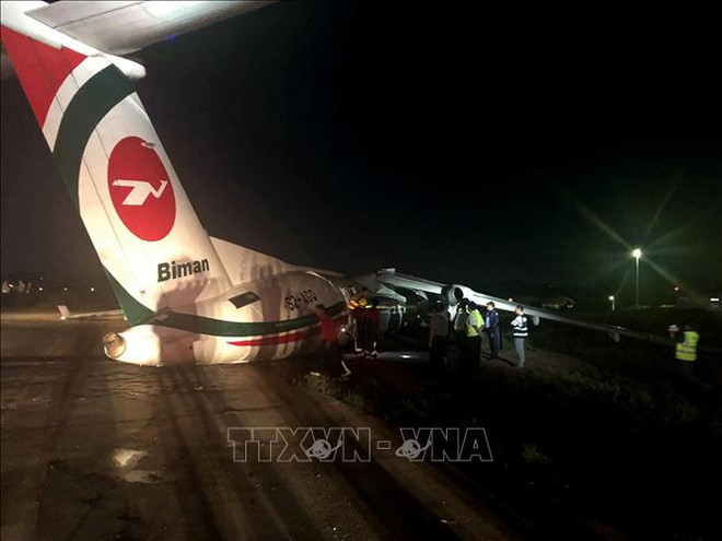 孟加拉国飞机在缅甸降落时滑出跑道 多人受伤 ảnh 1