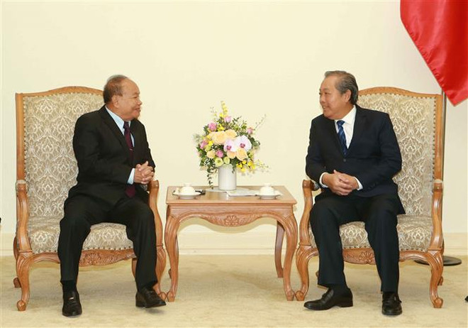 越南政府副总理张和平会见柬埔寨宗教部部长 ảnh 1 越南政府副总理张和平会见柬埔寨宗教部部长 ảnh 1