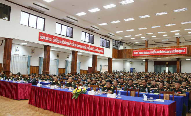 老挝国防部隆重举行奠边府大捷65周年纪念集会 ảnh 1 老挝国防部隆重举行奠边府大捷65周年纪念集会 ảnh 1