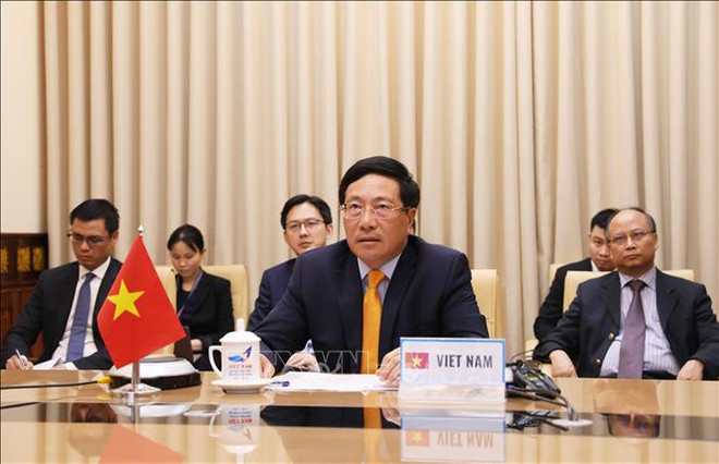 越南政府副总理兼外长范平明在联合国安理会高级别视频会议上发表讲话 ảnh 1 越南政府副总理兼外长范平明在联合国安理会高级别视频会议上发表讲话 ảnh 1