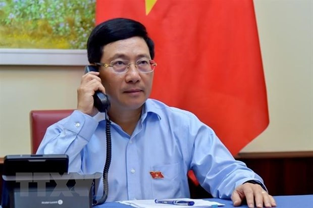 越南政府副总理兼外交部长范平明与埃及外交部长通电话 ảnh 1 越南政府副总理兼外交部长范平明与埃及外交部长通电话 ảnh 1
