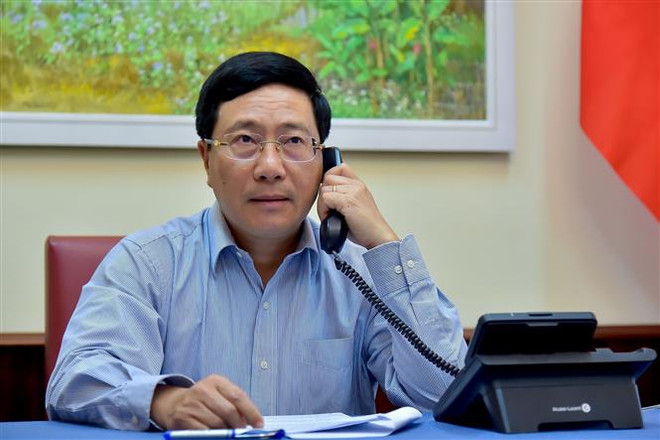 越南政府副总理兼外交部长范平明同日本外交大臣通电话 ảnh 1 越南政府副总理兼外交部长范平明同日本外交大臣通电话 ảnh 1