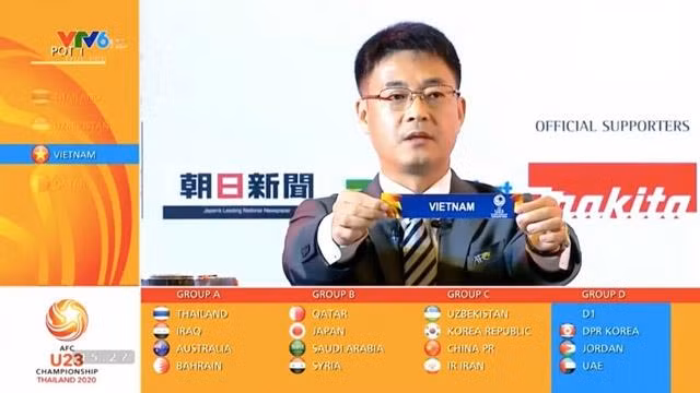 U23亚洲杯分组抽签揭晓出炉:越南队与朝鲜、约旦和阿联酋在同一个小组 ảnh 1 U23亚洲杯分组抽签揭晓出炉:越南队与朝鲜、约旦和阿联酋在同一个小组 ảnh 1