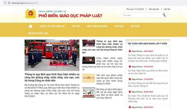 公安部法律知识普及教育网站正式上线 ảnh 1 公安部法律知识普及教育网站正式上线 ảnh 1