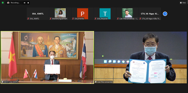 越南芹苴大学与泰国先皇理工大学签署了合作备忘录 ảnh 1