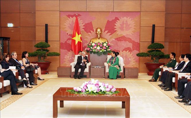 越南国会副主席丛氏放会见古巴国会代表团 ảnh 1 越南国会副主席丛氏放会见古巴国会代表团 ảnh 1