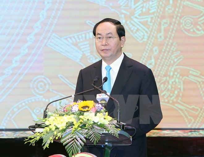 陈大光主席出席越南国防学院成立40周年纪念典礼 ảnh 1