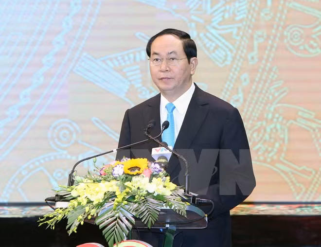 陈大光主席出席越南国防学院成立40周年纪念典礼 ảnh 1