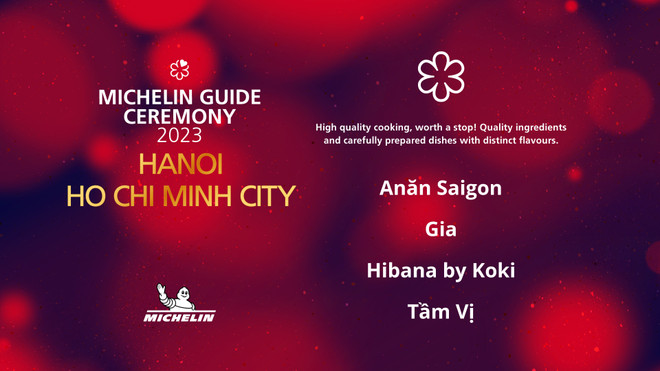 首版越南《米其林指南》发布 ảnh 1  首版越南《米其林指南》发布 ảnh 1