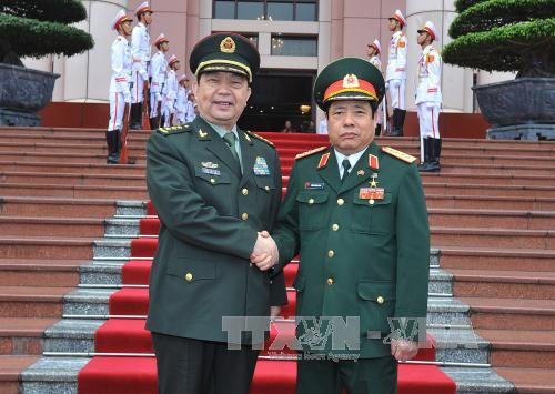 越南国防部部长冯光青大将与中国国防部部长常万全上将举行会谈 ảnh 1 越南国防部部长冯光青大将与中国国防部部长常万全上将举行会谈 ảnh 1