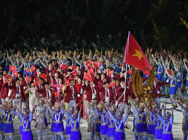 ASIAD 2018: 2018年雅加达亚运会正式开幕 越南代表队力争夺得3到5枚金牌 ảnh 1 ASIAD 2018: 2018年雅加达亚运会正式开幕 越南代表队力争夺得3到5枚金牌 ảnh 1
