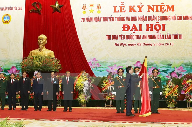 越南最高人民法院成立70周年纪念典礼在河内举行 ảnh 1 越南最高人民法院成立70周年纪念典礼在河内举行 ảnh 1