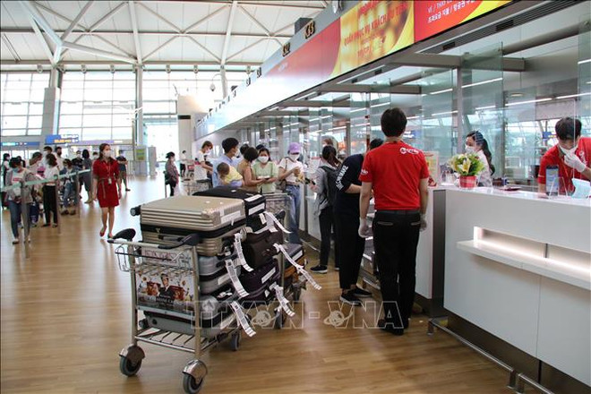 230名越南公民从韩国安全回国 ảnh 1