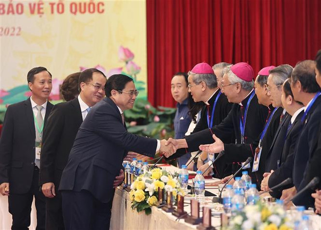 政府总理范明政:宗教一直以来与民族和国家并肩同行 ảnh 1 政府总理范明政:宗教一直以来与民族和国家并肩同行 ảnh 1