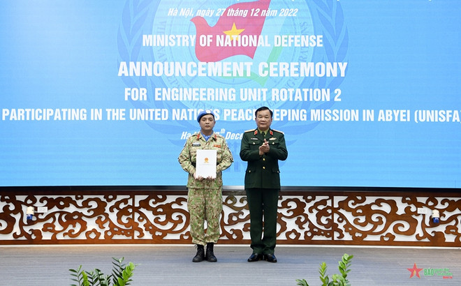 参与联合国维和行动的越南二号工兵队正式亮相 ảnh 1 参与联合国维和行动的越南二号工兵队正式亮相 ảnh 1