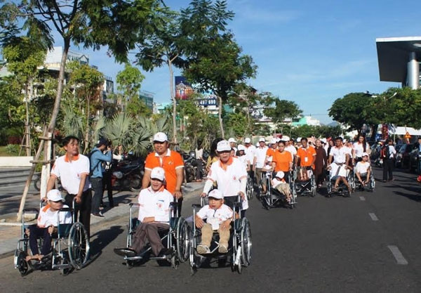 岘港市举行为橙剂受害者募捐步行活动 ảnh 1