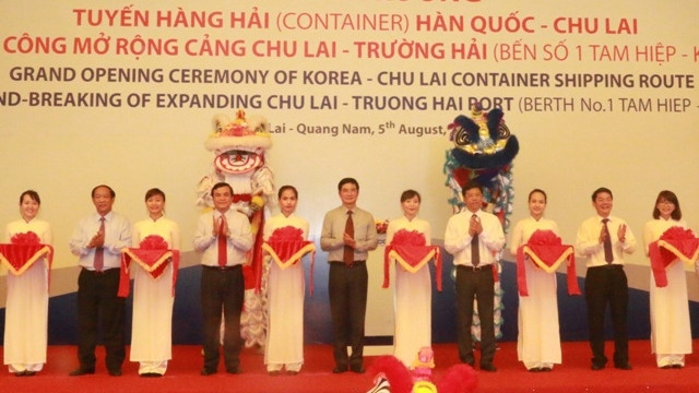 越南广南省开通朱莱至韩国海运集装箱航线 ảnh 1