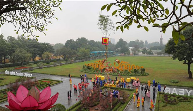 河内升龙皇城再现宫廷过年祭祀礼仪 ảnh 1