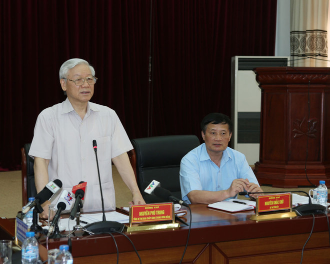 越共中央总书记阮富仲莅临莱州省调研指导工作 ảnh 1 越共中央总书记阮富仲莅临莱州省调研指导工作 ảnh 1