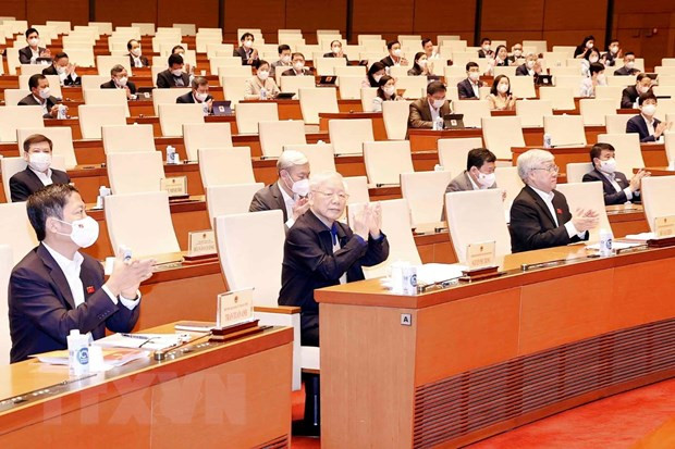 越共中央总书记阮富仲出席专职国会代表会议 ảnh 1 越共中央总书记阮富仲出席专职国会代表会议 ảnh 1