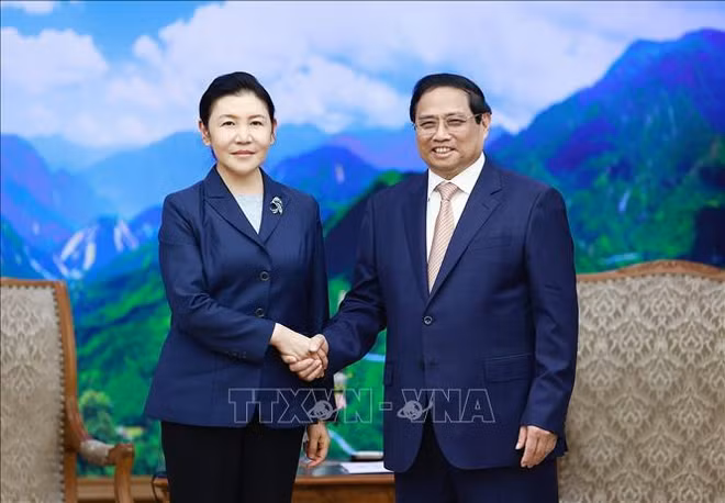 越南政府总理范明政会见中国司法部长贺荣 ảnh 1