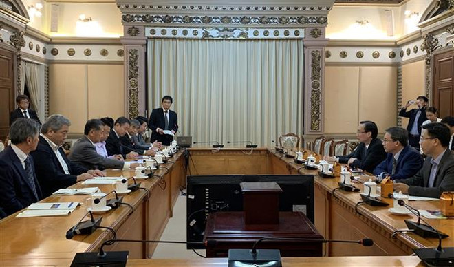 胡志明市领导会见日本熊本县八代市市长中村宽一行 ảnh 1 胡志明市领导会见日本熊本县八代市市长中村宽一行 ảnh 1
