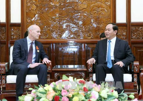 越南国家主席陈大光会见世界宣明会主席凯文·詹金斯 ảnh 1 越南国家主席陈大光会见世界宣明会主席凯文·詹金斯 ảnh 1