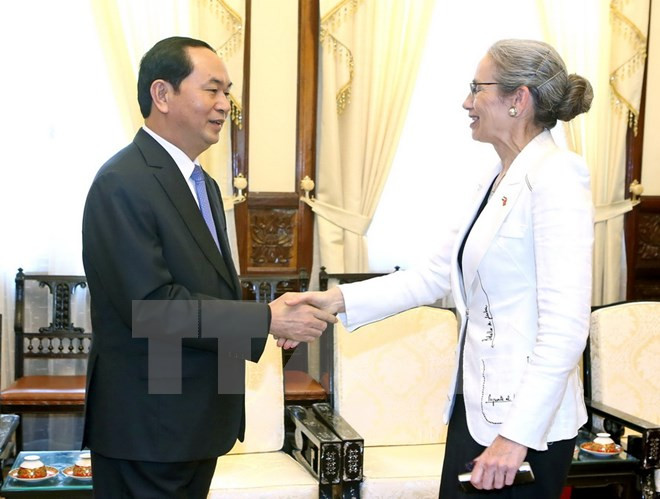 国家主席陈大光会见荷兰驻越南大使Nienke Trooster ảnh 1 国家主席陈大光会见荷兰驻越南大使Nienke Trooster ảnh 1