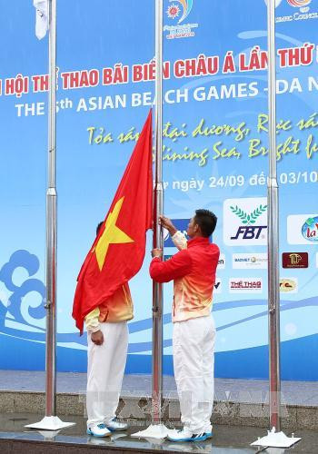 第五届亚洲沙滩运动会升旗仪式在岘港市举行 ảnh 2 第五届亚洲沙滩运动会升旗仪式在岘港市举行 ảnh 2
