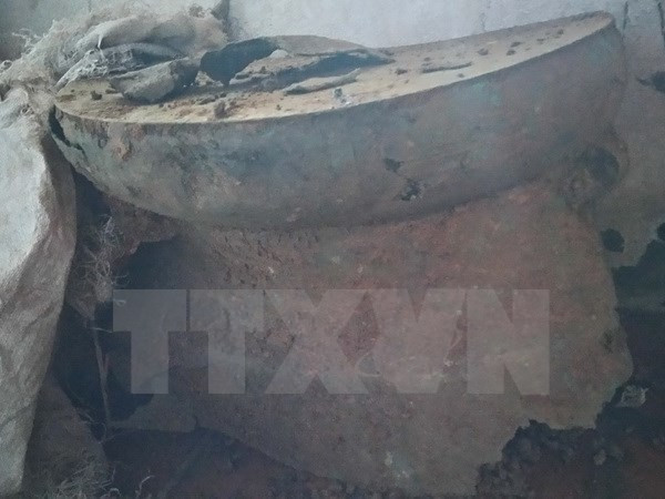 清化省发现距今2000多年的古代铜鼓 ảnh 1 清化省发现距今2000多年的古代铜鼓 ảnh 1